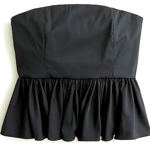 Jcrew strapless peplum top